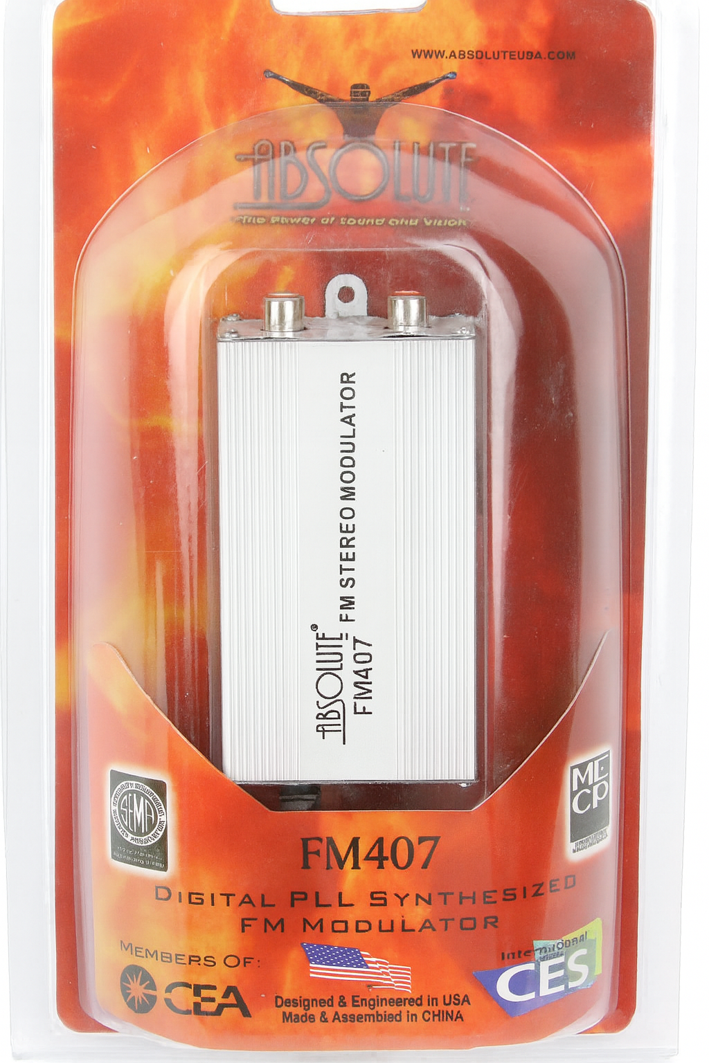 Absolute FM407 Wireless FM Stereo Modulator with 8 Frequency Setting