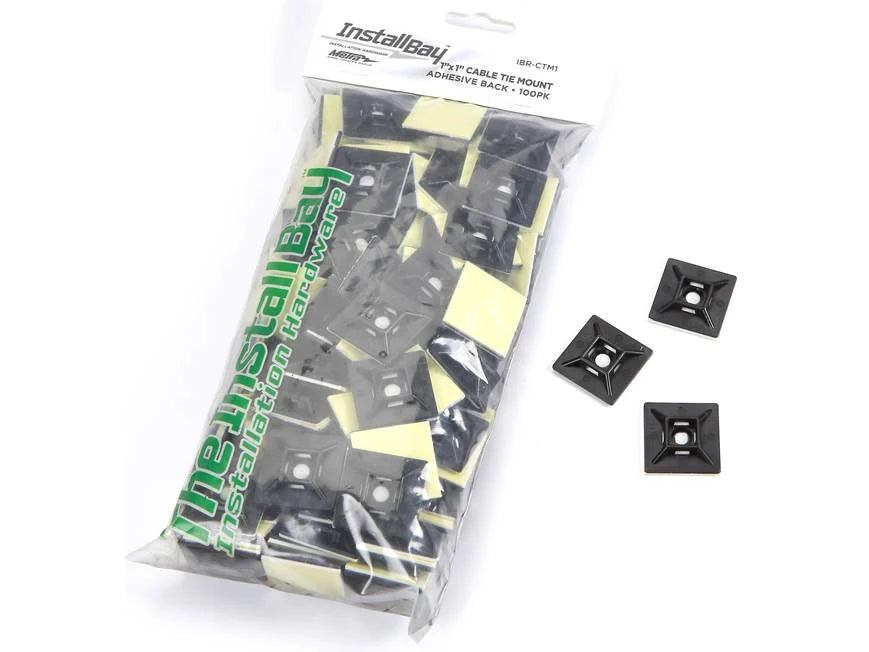 Install Bay IBR-CTM1 1" X 1" Adhesive-backed Cable Tie Mounts