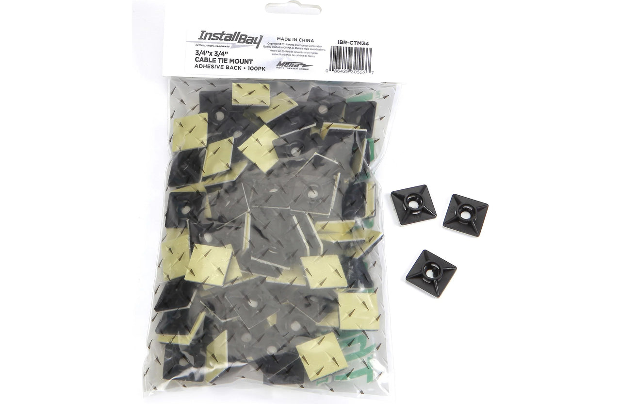 Install Bay IBR-CTM34 3/4" Adhesive-backed Cable Tie Mounts