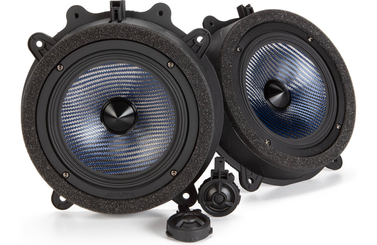 Alpine EV-65CF-T 6.5" Front Door Component Speaker Set for 2017-24 Tesla Model 3 & 2020-24 Tesla Model Y