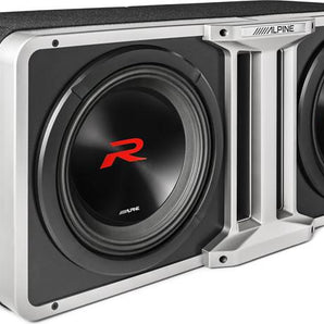 2 Alpine R2-SB10V Loaded 10" 750W R-W10D4 Subwoofers + Ported Sub Enclosure Box