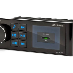 Alpine UTE-M701 2.8" Single DIN Digital Media Marine Receiver Bluetooth (Non-NMEA)