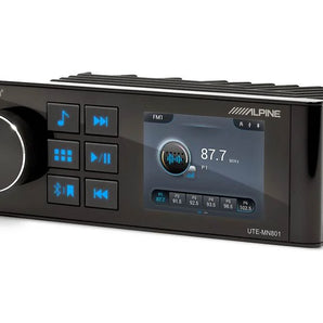Alpine UTE-MN801 2.8" Single DIN Digital Media Marine Receiver Bluetooth (NMEA 2000)