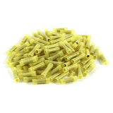 500 pcs of yellow insulated terminals for crimping, ideal for electrical connections and easy installation.