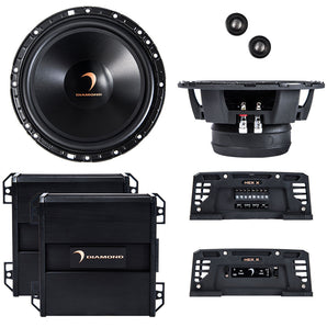Diamond Audio H65A HEX Series 6.5 “ 2-Way Component Set w/25mm Aluminum Dome Tweeter