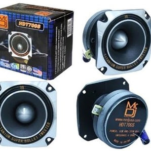 2 MR DJ HDT700S 3.5-Inch Titanium Bullet High Compression Tweeter Car Van ATV UTV Marine Boat Motorcycle Motorsports Competition