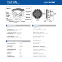 Thumbnail for Alpine HDZ-W12 12