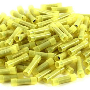 500 pcs of yellow insulated terminals for crimping, ideal for electrical connections and easy installation.