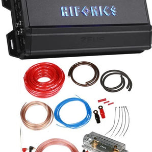 Hifonics ZD-1950.1D 1950W Peak Class D Zeus Monoblock Car Amplifier + 0 Gauge Amp Kit
