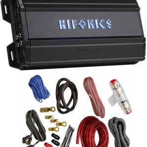 Hifonics ZD-1950.1D 1950W Peak Class D Zeus Monoblock Car Amplifier + 4 Gauge Amp Kit