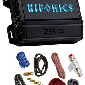 Hifonics ZD-750.4D 750 Watt RMS Zeus Delta Series Class-D 4-Channel Car Amplifier + 4 Gauge Amp Kit