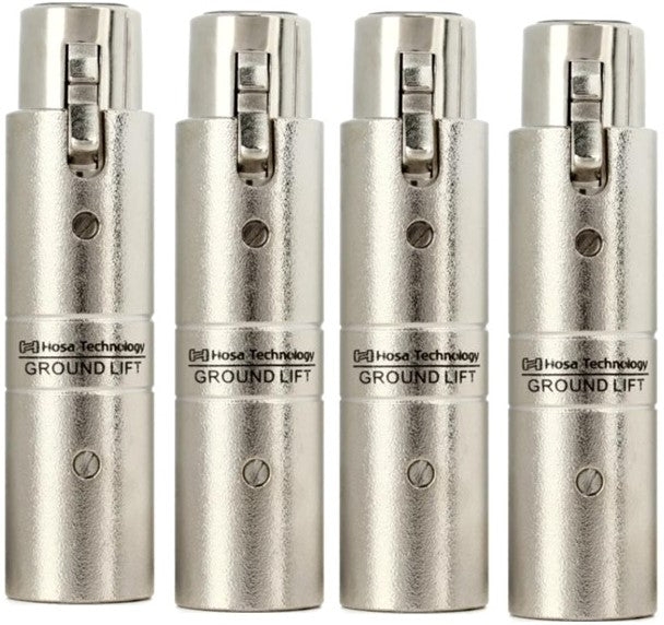 4 Hosa GLT-255 XLR Female to XLR Male Ground Lifter