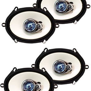 2 Pair Absolute HQ573 5x7" 3-Way Front & Rear Speakers Fit Ford F250/F350 00-12