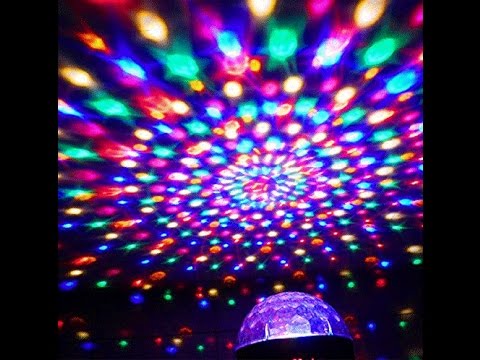 MR DJ PARTYDOME LED Crystal Magic Ball DJ Strobe Light 6 LED 6 Colors Sound Activated DMX512