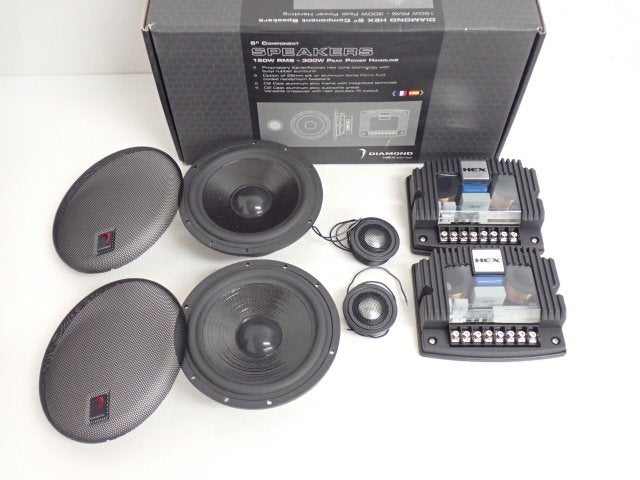 Diamond Audio H600A HEX Series 6.75” 2-Way Component Set w/Aluminum Dome Tweeter