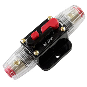 2 Absolute ICB80 4-8-AWG 80 Amp In-line-Circuit Breaker Manual Reset Manual Reset Car Auto Marine Boat