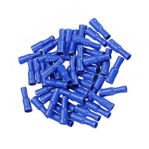 American Terminal E-BVLFBV100 14/16 Gauge Female Vinyl Solderless Crimp Bullet Plug Connectors, Blue