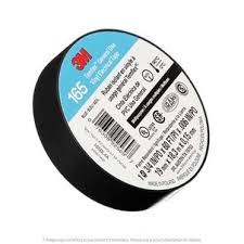 3M 165 Temflex vinyl black electrical tape roll, 3/4 inches wide, 60 feet long, designed for general electrical use.