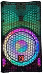 MR DJ 5200W Bluetooth PA Speaker with LED Party Lights, 3-Channel Mixer, High-Power 15-Inch Woofer for DJs & Parties, User-Friendly Design for Enthusiasts