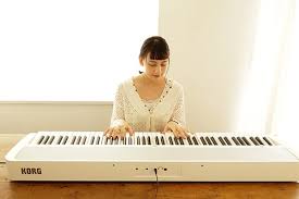 Korg B2 88-Key Digital Piano (White) + Samson SR970 Pro Studio Headphones