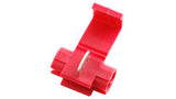 Red splice wire terminals quick splice connector for 18-22 AWG wire, ideal for automotive applications.