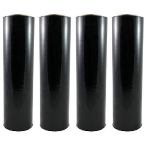18" x 1500' 4 Rolls Pallet Wrap Stretch Film Hand Shrink Wrap 1500 SQ FEET Black