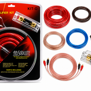 Absolute KIT-0 Complete 0 Gauge Amplifier Kit with RCA Interconnect Cable