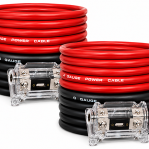 2 AT TKIT025RB 0 Gauge 50' Red/Black Power/Ground Wire Amplifier Amp Kit