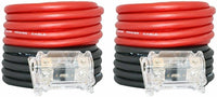 Thumbnail for 2 MK Audio KIT025RB 0 Gauge 50' Red/Black Power/Ground Wire  Amplifier Amp Kit