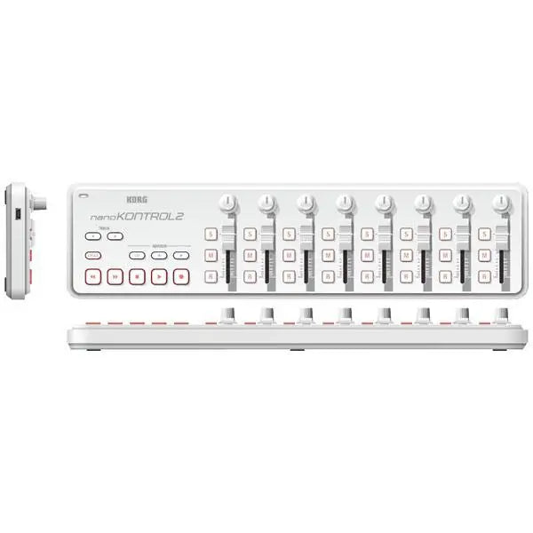 KORG nanoKONTROL2 Slim-Line USB Midi Control Surface in White NANOKON2WH