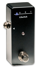 ART LSWITCH latching footswitch product image showing black design and footswitch jack.