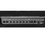 Traynor SB115 200 watt bass combo top panel controls with inputs and EQ settings.