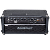Traynor YBA200-2 200 Watt Tube Bass Head front view featuring controls and input/output ports.