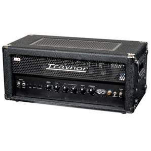  Traynor YBA300 tube bass head front view showcasing controls and design features.