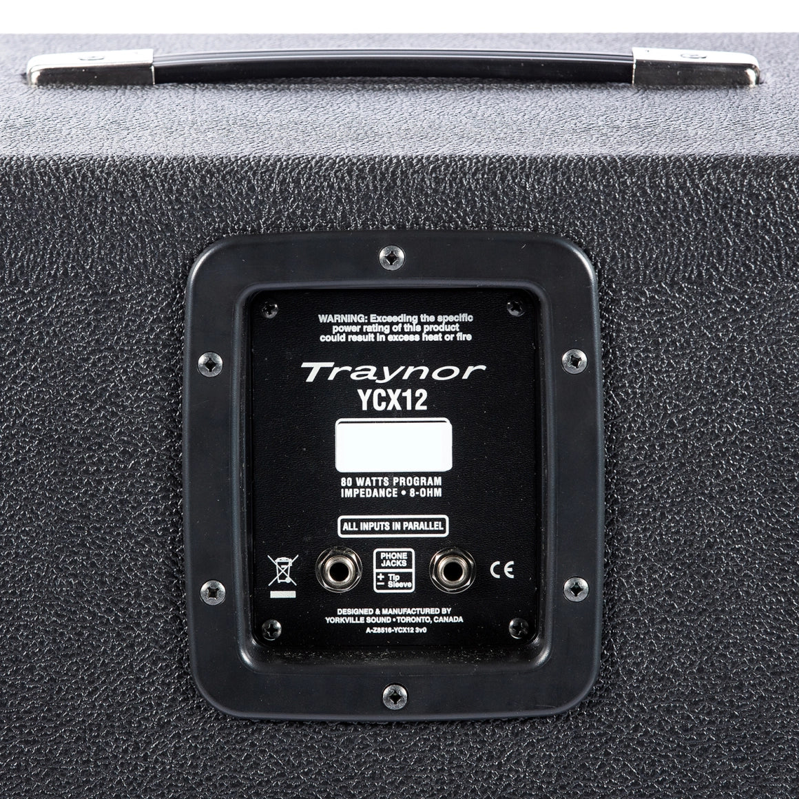 Traynor YCX12 1 x 12-inch Guitar Extension Cabinet -80 Watts