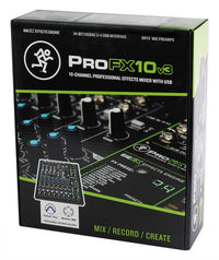 Thumbnail for Mackie ProFX10V3 Series, Mixer - Unpowered, 10-Channel w/USB