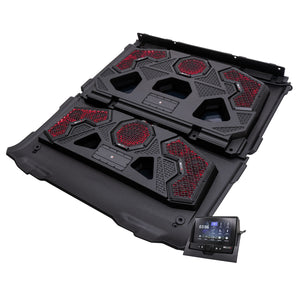 MB Quart MBQRG4-S14R 1000 Watt 14 Speaker Polaris RANGER Audio Roof with 7 Inch LED Source Unit and 45 Inch Light Bar