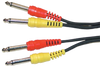 Yorkville A206PP Dual 1/4in To Dual 1/4in Cable - 6 ft