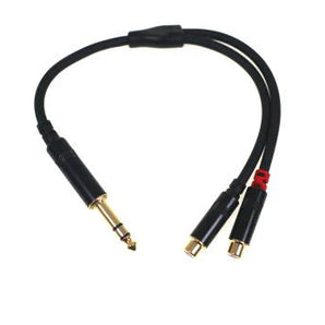 Yorkville LP30Y Premium 1/4-Inch TRS-M to 2x RCA Female Y-Cable