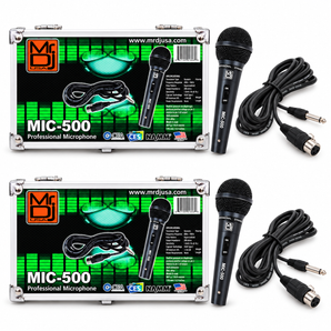 4 MR DJ MIC500 Professional Handheld Hypercardioid Dynamic Microphone 12 FT XLR-to-1/4" Cable