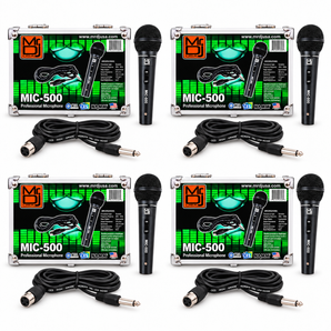 4 MR DJ MIC500 Professional Handheld Hypercardioid Dynamic Microphone 12 FT XLR-to-1/4" Cable