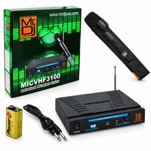 MR DJ MICVHF3100 Wireless Dual-Channel Handheld design Microphone System
