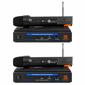 2 MR DJ MICVHF3100 Wireless Dual-Channel Handheld design Microphone System