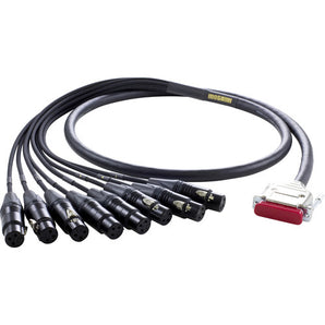Mogami GOLD-DB25-XLRF-02 8-Channel DB-25 to XLR Female Analog Snake Cable - 2 foot