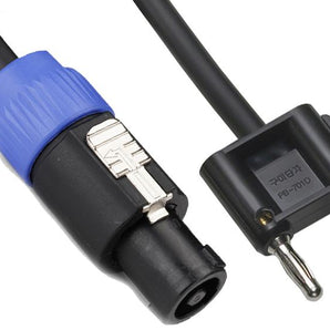 MR DJ CBSM100 100 Feet PRO PA DJ Speakon Male to Banana Plug Speaker Cable