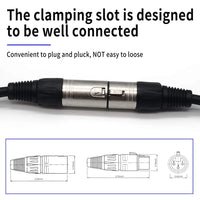 Thumbnail for MR DJ CDMX10-3 10' DMX 3-Pin XLR Male to Female Pro Stage DJ Lighting DMX Cable