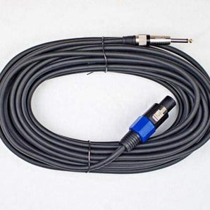 MR DJ CQSM12 12' Pro PA DJ Karaoke Speakon Plug to 6.35mm 1/4" Plug Speaker Wire Cable
