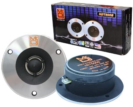 MR DJ HDT500S Pair Slim 4" 600W Chrome High Compression Titanium Bullet Super Tweeter
