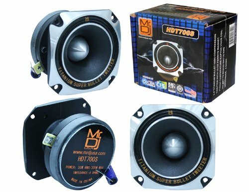 MR DJ HDT700S 3.5" 500W Chrome High Compression Titanium Bullet Super Tweeter