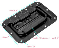 Thumbnail for 2 MR DJ HR100B Spring Loaded Recessed Handle Spring Loaded Recessed Heavy Duty Black Flight Case Speaker Cabinet Handle